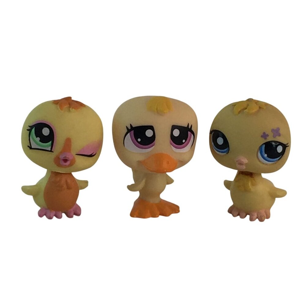 Littlest Pet‎ Shop LPS #1329 Winking Chick #1995 Chick #1062 Baby Duck Figures